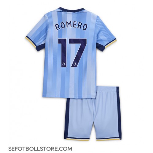 Tottenham Hotspur Cristian Romero #17 Replika babykläder Bortaställ Barn 2024-25 Kortärmad (+ korta byxor)